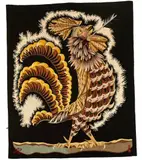 Manufacture royale d'Aubusson, An Aubusson woolen tapestry "Le coq percé d'une flêche"