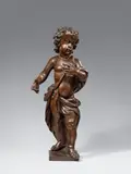 Jan Frans Boeckstuyns, A wooden figure of a standing putto by Jan Frans Boeckstuyns