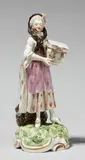 Porcelain Manufactory Frankenthal, A Frankenthal porcelain figure of a lady as an allegory of architecture