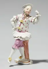 Johann Wilhelm Lanz, A Frankenthal porcelain model of a dancer in a necktie