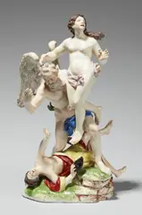 Johann Wilhelm Lanz, A rare Strasbourg porcelain model representing time's triumph over beauty
