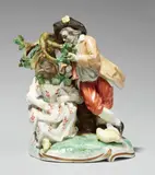 Porcelain Manufactory Frankenthal, A rare Frankenthal porcelain group of a musical couple beneath a tree