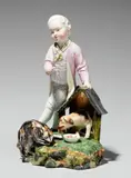 Johann Peter Melchior, A Höchst porcelain model of a boy by a dog kennel