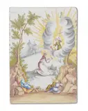 Fayencemanufaktur Nürnberg, A Nuremberg faience platter with Christ in the garden of Gethsemene