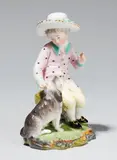 Johann Peter Melchior, A Höchst porcelain figure of a boy with a dog