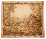 Manufacture royale d'Aubusson, An Aubusson wool and silk tapestry with a pastoral scene