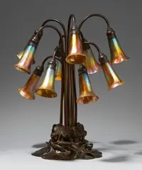 Tiffany Studios, A Tiffany Studios ten-light lily lamp