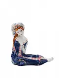 Natalya Danko, Psyche, Figure of a seated young lady in a theatre costume. Blue enamel hammer, sickle and cog mark. H