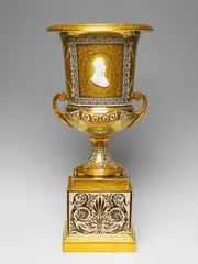 Königliche Porzellanmanufaktur Berlin Kpm, A Berlin KPM porcelain krater-form vase with a view of Potsdam