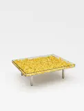 Yves Klein, Table d'Or, Table: gold leaf, glass, plexiglass, aluminium and wood