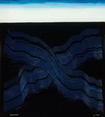 La mer by Max Ernst, 1925, Reverse glass painting, sold Nov 2015