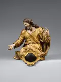 Johann Meinrad Guggenbichler, A carved limewood figure of Christ blessing, attributed to Johann Meinrad Guggenbichler.