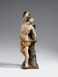 Philipp Jakob Straub, A carved limewood figure of Saint Sebastian attributed to Philipp Jakob Straub.