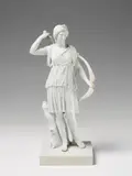 Meissen Royal Porcelain Manufactory, A rare Neoclassical Meissen biscuit porcelain figure of Diana