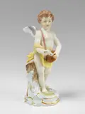 Meissen Royal Porcelain Manufactory, A Meissen porcelain figure of a putto as a messenger.
