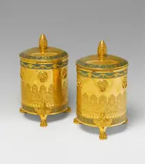 Königliche Porzellanmanufaktur Berlin Kpm, Two Berlin KPM porcelain glacieres made for Grand Prince Nicholas.