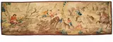 Manufacture royale d'Aubusson, Fragment of a Louis XVI period Aubusson wool and silk tapestry with a stag hunt.