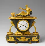 Claude Galle, An époque Empire ormolu pendulum clock formed as Venus in her chariot.