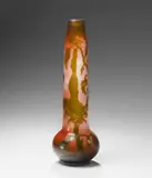 Muller Frères, A Muller Frères vase with datura flower decor.