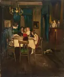 Wilhelm Schreuer, Mother and Children at Table