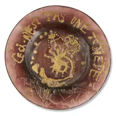 Ceci Nest Pas Une Assiette Daum glass plate, ed. 826/2000 Diameter 26cm by Salvador Dalí, 2000, Daum glass plate, ed. 826/2000, sold Sep 2026