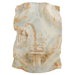 Ben Mazey, Quartz Petrified Flower Panel 4 2024 glazed raku stoneware 44 x 30 x 12cm, 2024, glazed raku stoneware