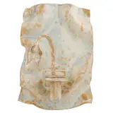 Ben Mazey, Quartz Petrified Flower Panel 4 2024 glazed raku stoneware 44 x 30 x 12cm, 2024, glazed raku stoneware