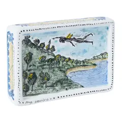 Bernadette Emmerichs, My Country 2016 painted ceramic 10 x 14.5cm, 2016, painted ceramic