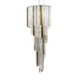 Venini, MURANO GLASS PRISM SPIRAL CHANDELIER