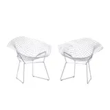 Harry Bertoia, PAIR OF 'DIAMOND' CHAIRS FOR KNOLL, Welded steel in polished chrome