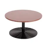 Osvaldo Borsani, SIDE TABLE FOR TECNO, Red granite circular top on cast iron base