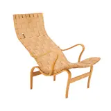 Bruno Mathsson, PERNILLA 2 ARMCHAIR FOR DUX, Seat and back comprised of woven canvas straps on an ergonomic, moulded birch frame