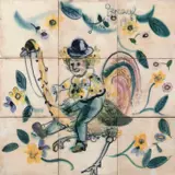 John Perceval, Untitled 1951 ceramic tiles (9) 46 x 46cm, 1951, ceramic tiles (9)