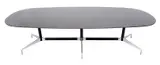 Charles and Ray Eames, SEGMENTED DINING/CONFERENCE TABLE FOR VITRA, Lacquered dark oak veneered top on polished aluminium and black powder coated steel legs