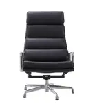 AE438 / AE222 LOUNGE CHAIR FOR HERMAN MILLER by Charles and Ray Eames, Black leather, chrome, steel, aluminium, plastic fittings, sold Aug 2022