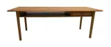 COFFEE TABLE FOR C.M.MADSEN by Borge Mogensen, Solid oak and veneer. Two way drawer and shelf, sold Aug 2022