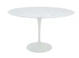 TULIP 42" TABLE FOR KNOLL by Eero Saarinen, Italian circular marble top on powder coated tulip base, sold Jul 2022