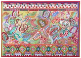 Mirka Mora, Curlews in the Garden 1980 wool, cotton and lurex tapestry, 1980, wool, cotton and lurex tapestry