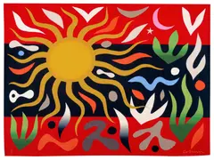 John Coburn, Arabian Sun 1976 wool tapestry ed. 1/6, 1976, wool tapestry