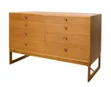 CHEST OF DRAWERS FOR KARL ANDERSSON & SONS by Borge Mogensen, 8 drawers, oak veneer, sold Feb 2022