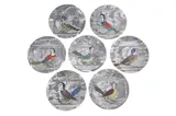 SEVEN 'LE ARPIE' PLATES by Piero Fornasetti, Seven porcelain plates with original Fornasetti designs, sold Nov 2021