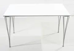 ECLIPSE TABLE FOR FRITZ HANSEN by Arne Jacobsen, Laminate, polished steel and chrome, sold Jun 2021