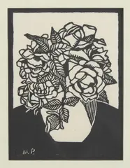 Bowl of Roses 1929 bookplate 140/250 by Margaret Preston, 1929, sold Nov 2020