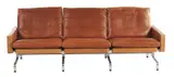 Poul Kjaerholm, 'PK 31' SETTING OF THREE SEAT SOFA & PAIR OF ARMCHAIRS FOR FRITZ HANSEN