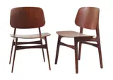 Borge Mogensen, SET OF FIVE CHAIRS