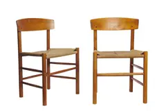 Borge Mogensen, SET OF SIX 'J39' CHAIRS, Oak with weaved seat
