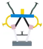 'ASHOKA' LAMP FOR MEMPHIS MILANO by Ettore Sottsass, Coloured painted metal and chrome, sold Apr 2020