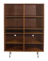 BOOKSHELF by Arne Vodder, Ten shelves, polished aluminium, sold Sep 2019