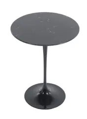 SIDE TABLE by Eero Saarinen, Black marble top on cast aluminium base, sold Nov 2019