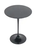 Eero Saarinen, SIDE TABLE, Black marble top on cast aluminium base